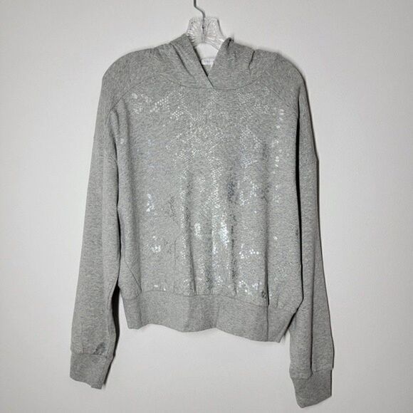 Nwt Socialite Gray Hoodie Sweatshirt Snake Print Pullover Long Sleeve Soft S - Picture 2 of 10
